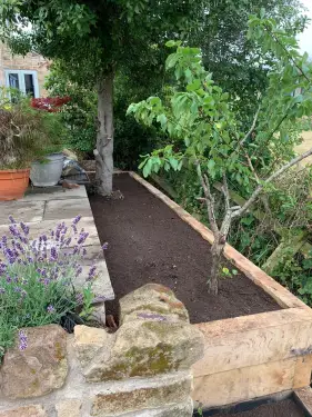 Click Here To Enlarge This Photo Of Oak Sleeper Retaining Walls & Raised Beds in Hazelwood&comma; Derbyshire