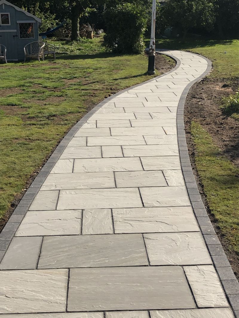 Indian Sandstone Path in Silver Grey: Swipe To View More Images