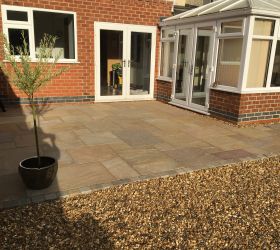 Indian sandstone paving Harvest colour: Click Here To View Larger Image