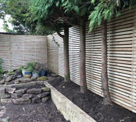 Slatted fence panel screening: Click Here To View Larger Image