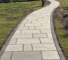 Indian Sandstone Path in Silver Grey: Click Here To View Larger Image
